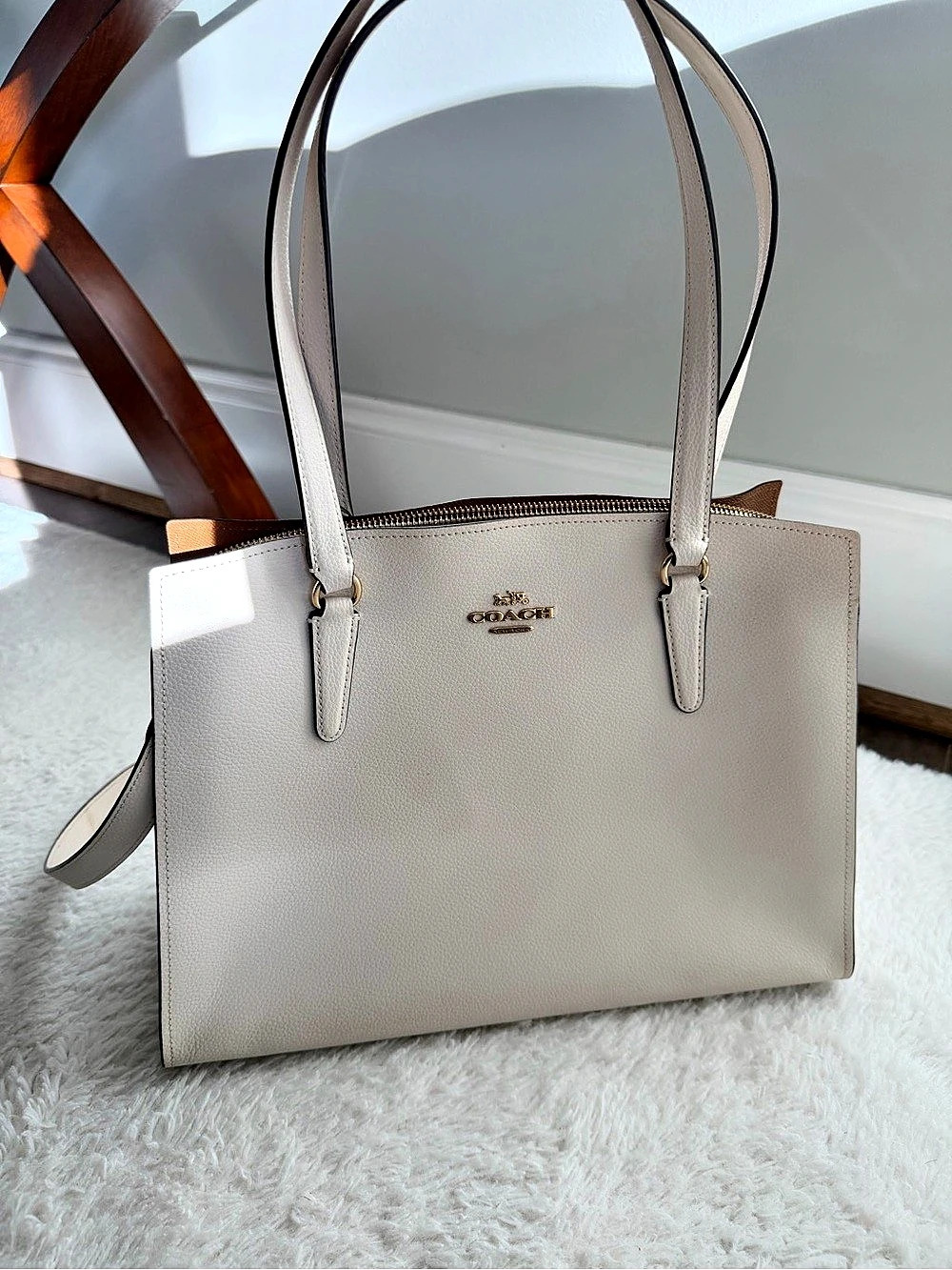 Coach Town Tote F12184 White